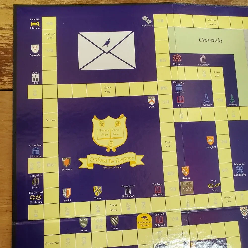 NPV Games Oxford By Degrees Board Game Vintage 1996 From United Kingdom